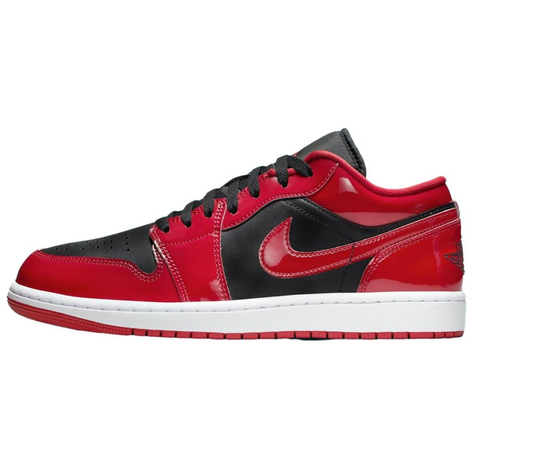 Air Jordan 1 Low Patent Varsity Red Black HV4089-006 UNISEX