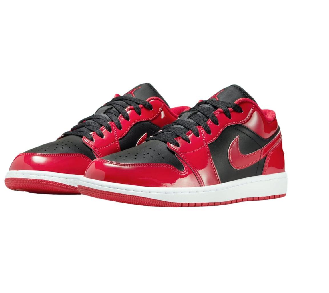 Air Jordan 1 Low Patent Varsity Red Black HV4089-006 UNISEX