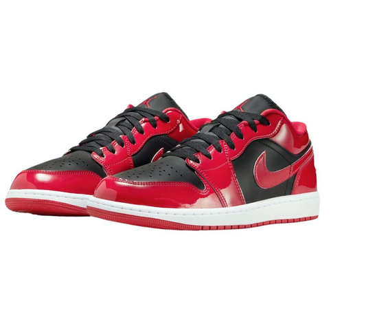 Air Jordan 1 Low Patent Varsity Red Black HV4089-006 UNISEX