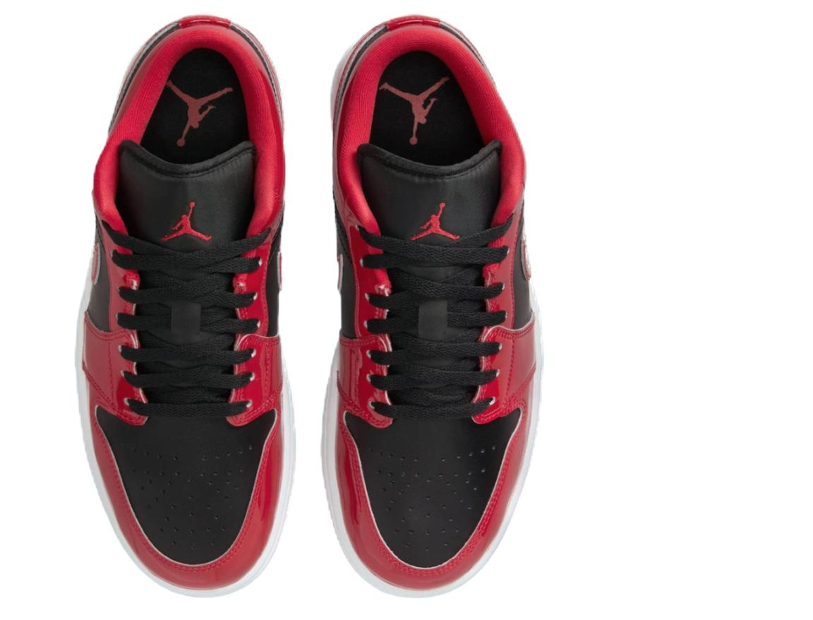 Air Jordan 1 Low Patent Varsity Red Black HV4089-006 UNISEX